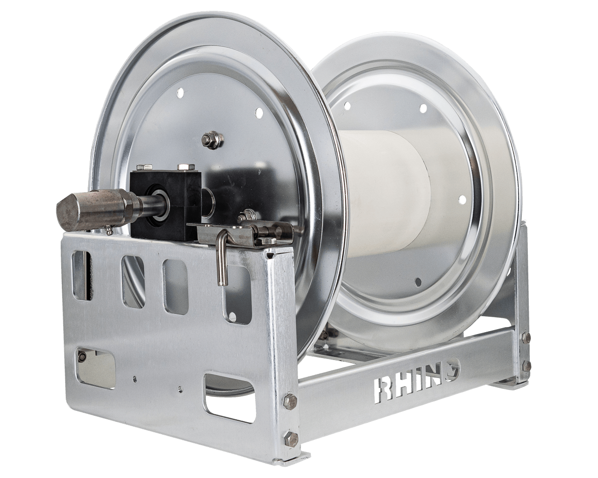 Soft Wash Reel 12 Inch Rhino Reel holds 90M of 3/8″ hose Up to 5000 PSI - Hose Reel - 820.50 - Hose Reel
