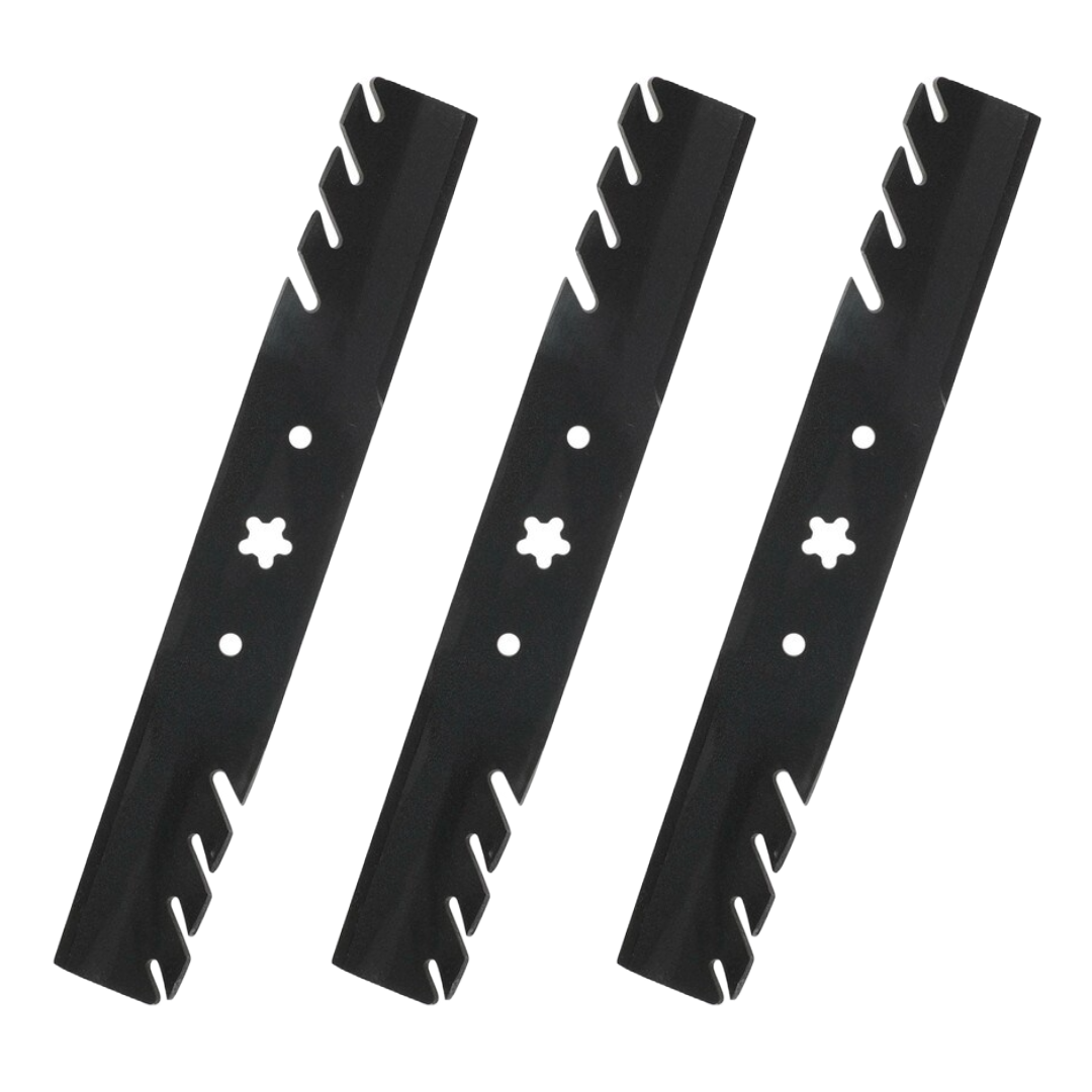3 X Toothed Blades for Husqvarna Front Engine Models Mower fits 50" 532 13 73 80 - Parts bitz