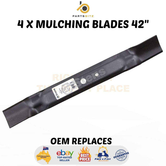4 X Mulching Blade for 42" John Deere Sabre Mower L100 L108 L110 L111 L118 L120 - Parts bitz