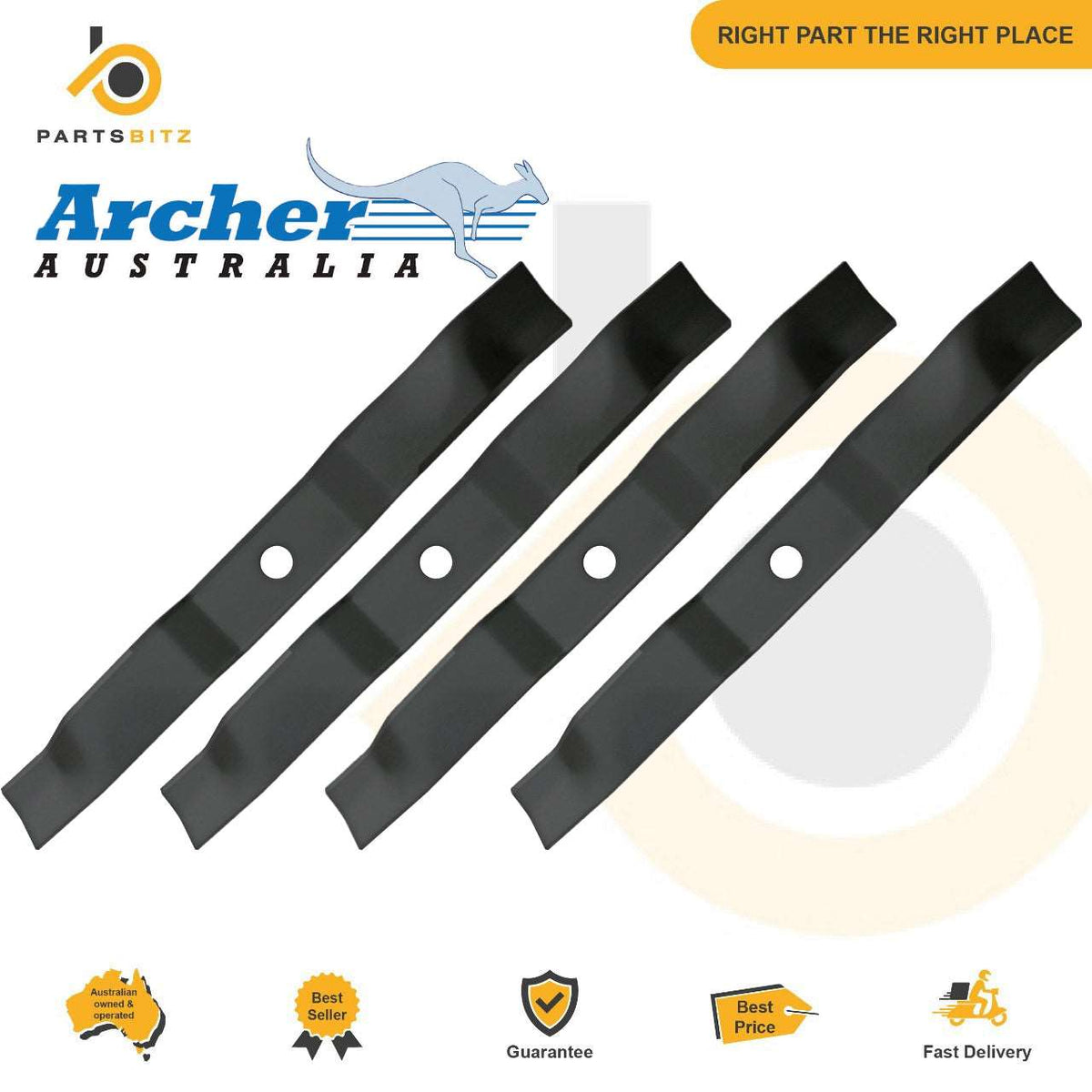 4 X 40" Mulching Blades for Rover & Murray Mower 095103E701 , 095103E701MA - Parts bitz