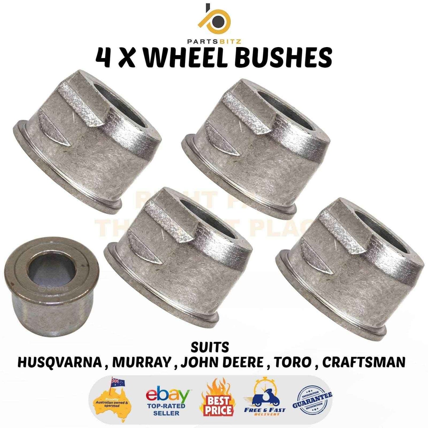 4 X Wheel Bushes for Husqvarna Ride on Mowers 532009040 532124959 124959 9040H - Parts bitz
