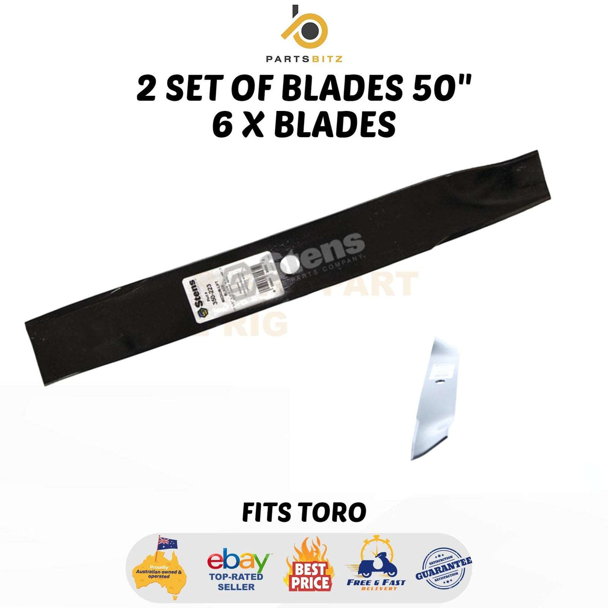 6 X Blades 50" Inch Fits Toro Z5000, Z5020 Z5030 Z5035 Z5040, Z5060 110-6837-03 - Parts bitz