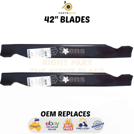 2 X Blades 42" for Husqvarna , Craftsman Mowers 532 13 84-98 , 532 13 88-71 - Parts bitz