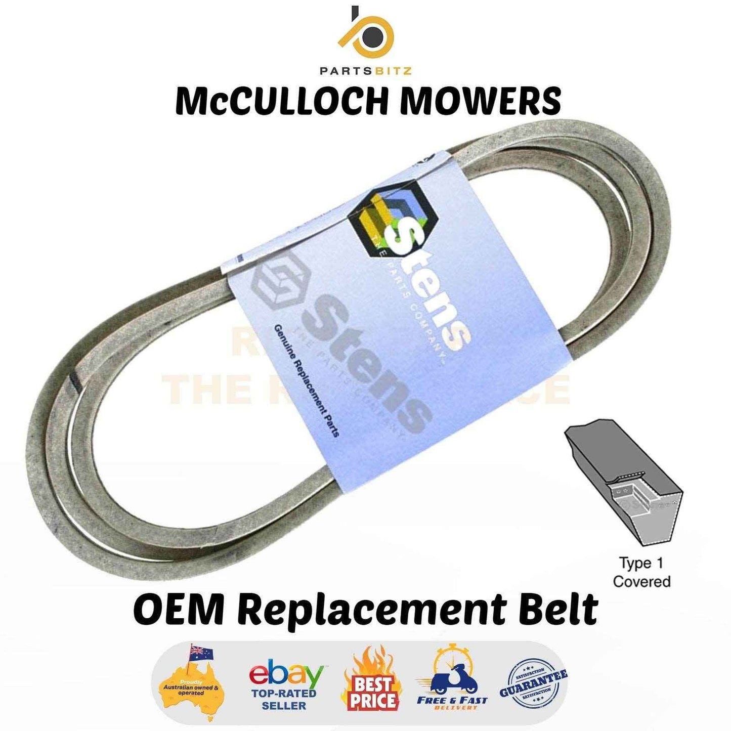 Blade Belt Suits Selected Mcculloch Mowers 532 42 96 36 532429636 - Parts bitz