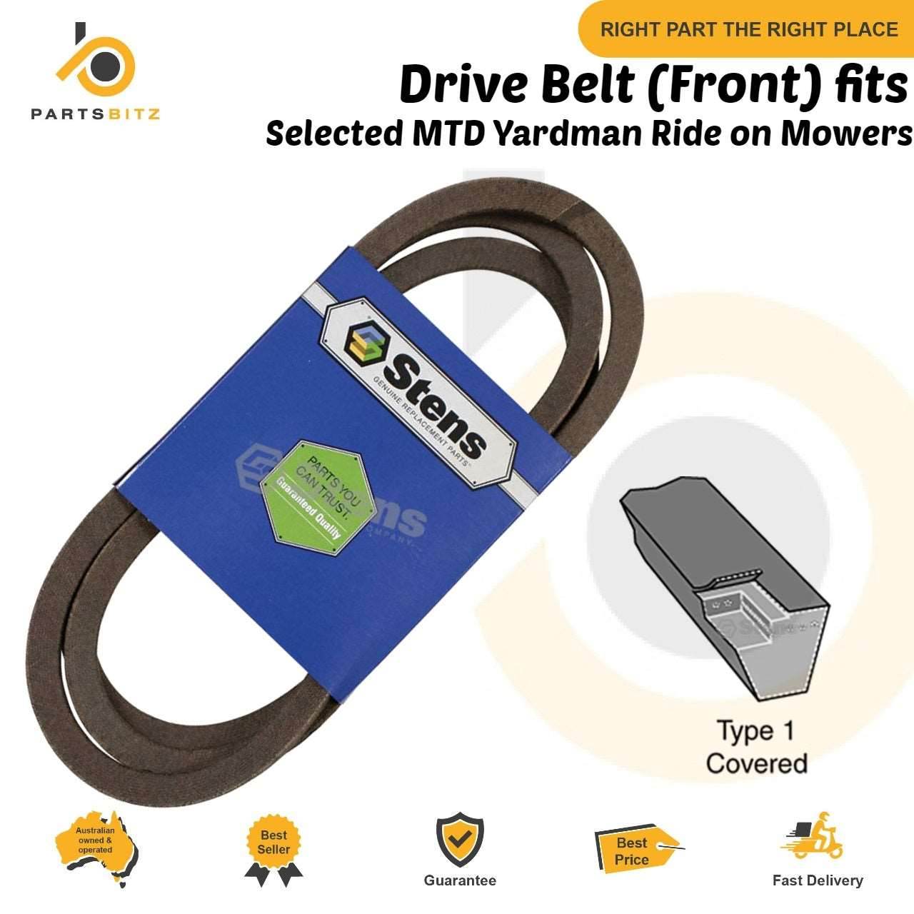 Drive Belt fits MTD Yardman Ride on Mowers 136N470E670 754-0280 954-0280 - Lawn Mower Belts - 32.89 - Lawn Mower Belts