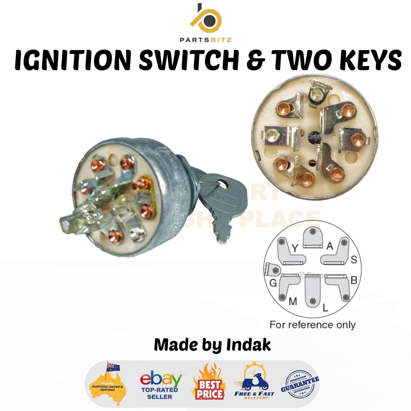 Ignition Switch Keys For Husqvarna , Murray , Briggs & Stratton Ride on Mower - IGNITION SWITCH - 34.89 - IGNITION SWITCH