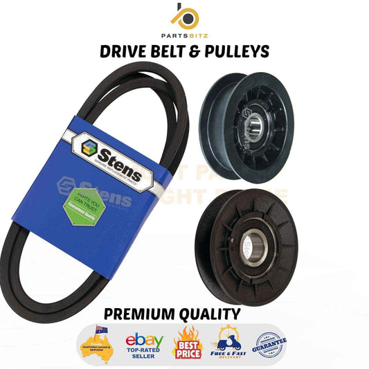 Drive Belt & Pulleys 42 & 48" Cut Suits John Deere GX20006 GX20286 GX20287 - Parts bitz
