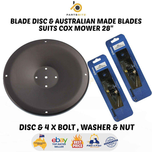 Blade Disc & Blades Suits Cox Mower 28" Inch AM76H7 SKIT33 - Parts bitz