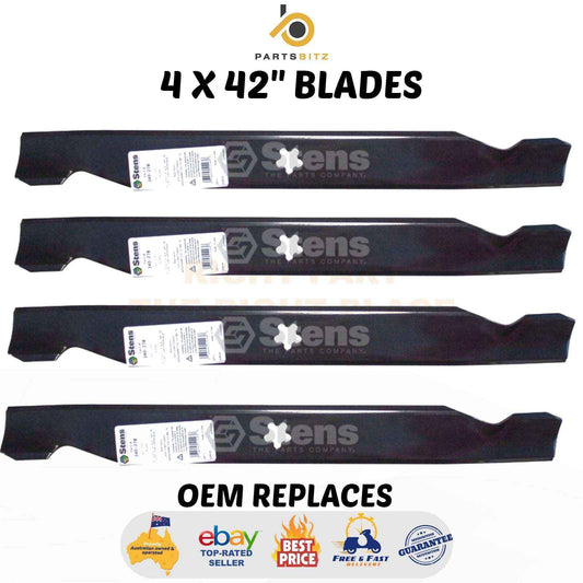 4 X 42" Blades for Husqvarna , Craftsman Mowers 532 13 84-98 , 532 13 88-71 - Parts bitz