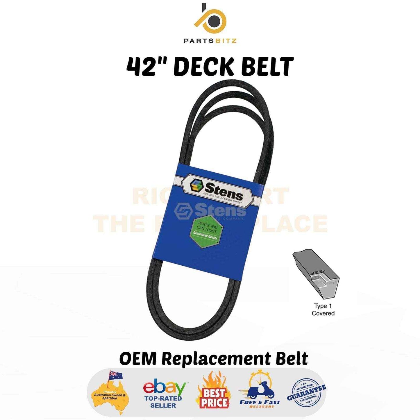42" Deck Belt Suits Husqvarna ,craftsman , Poulan Ride on Mowers 532 19 72-53 - Parts bitz