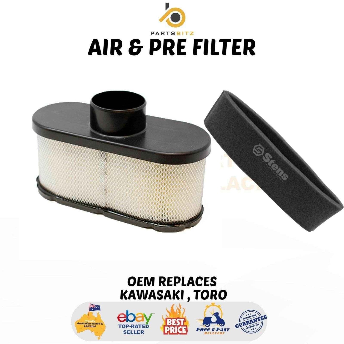 Air & Pre Filter Suits Kawasaki FS481 - FS730V Toro Mowers 11013-7049 11013-7046 - Parts bitz