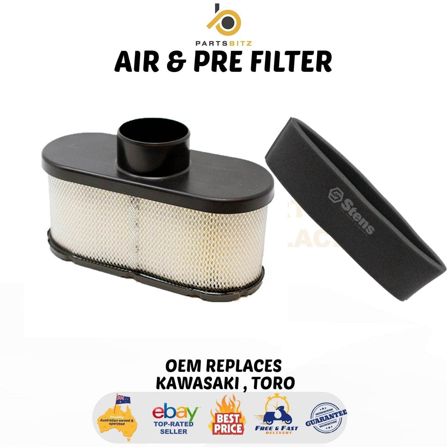 Air Filter & Pre Filter for Kawasaki 11013-0752,11013-7046,11013-7047,11029-0031 - Lawn Mower Parts - 32.50 - Lawn Mower Parts