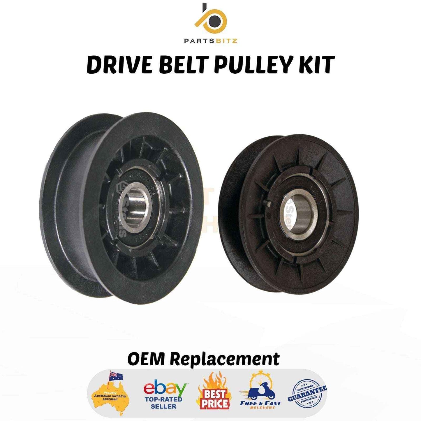 Drive Belt Pulley Kit Suits 42 & 48" Cut John Deere GX20286 GX20287 - Parts bitz