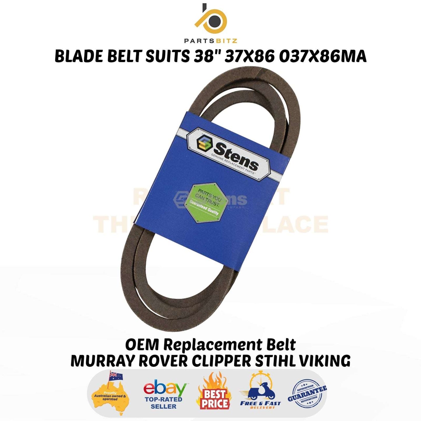 Blade Belt Suits 38" Murray Rover Clipper Stihl Viking Mowers 37x86 037x86MA