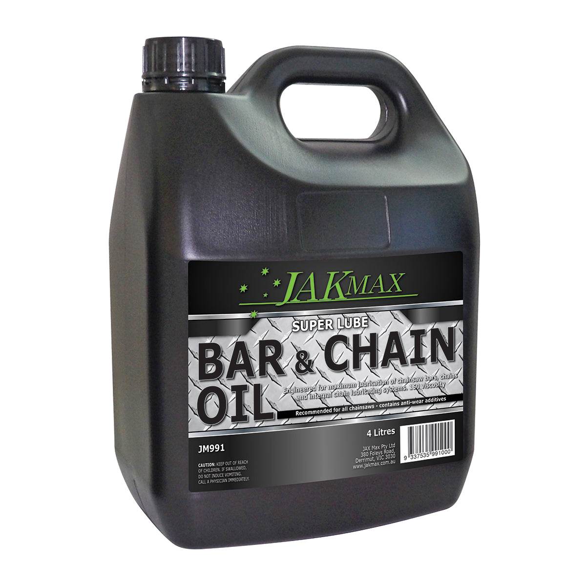 Genuine Jakmax 4L Bar & Chain Oil Super Lube Reduces Wear & Tear ISO150 - OIL - 40.50 - OIL