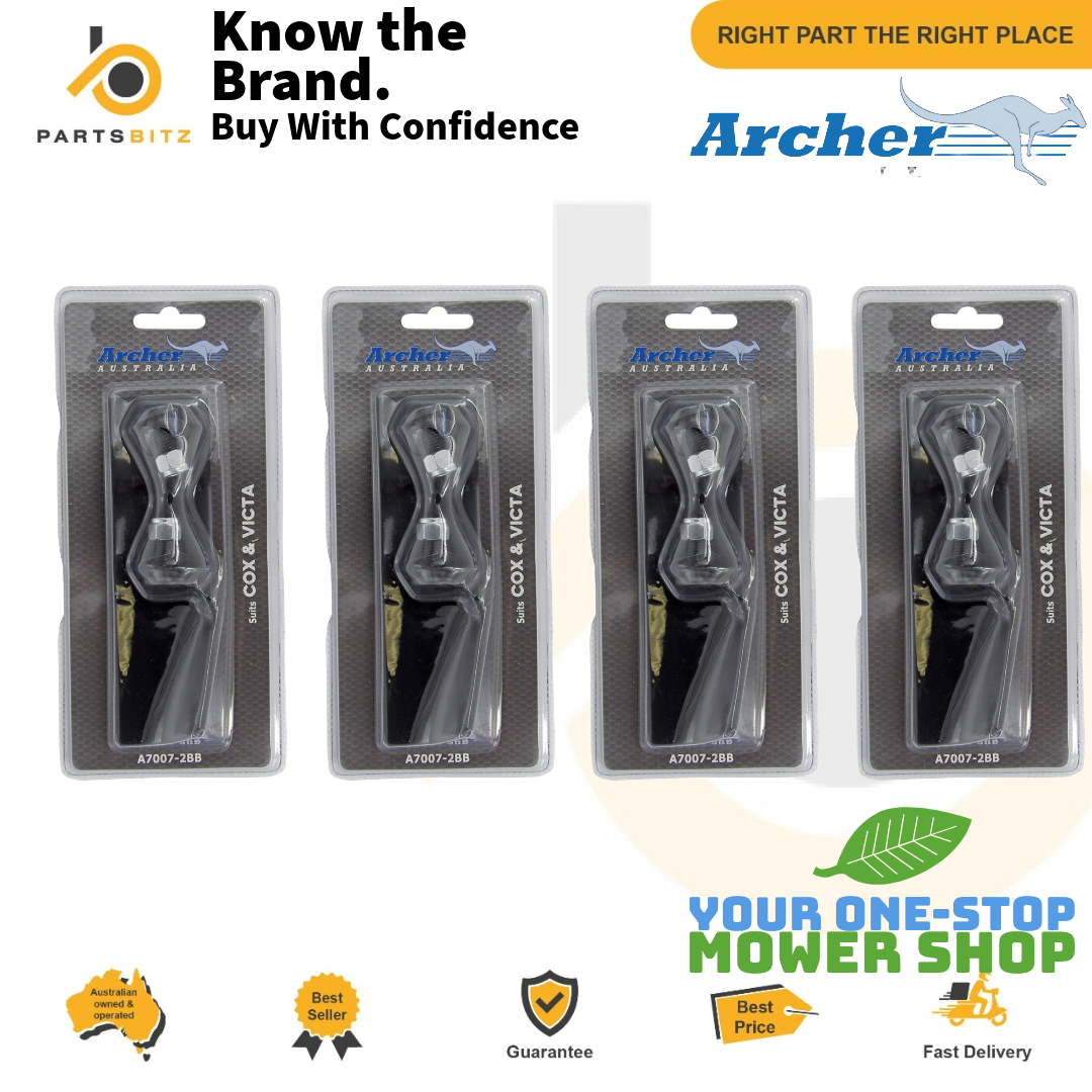 Genuine Archer 8 X Blades and bolt sets for 28 Inch Cox Mower SKIT33 - Parts bitz