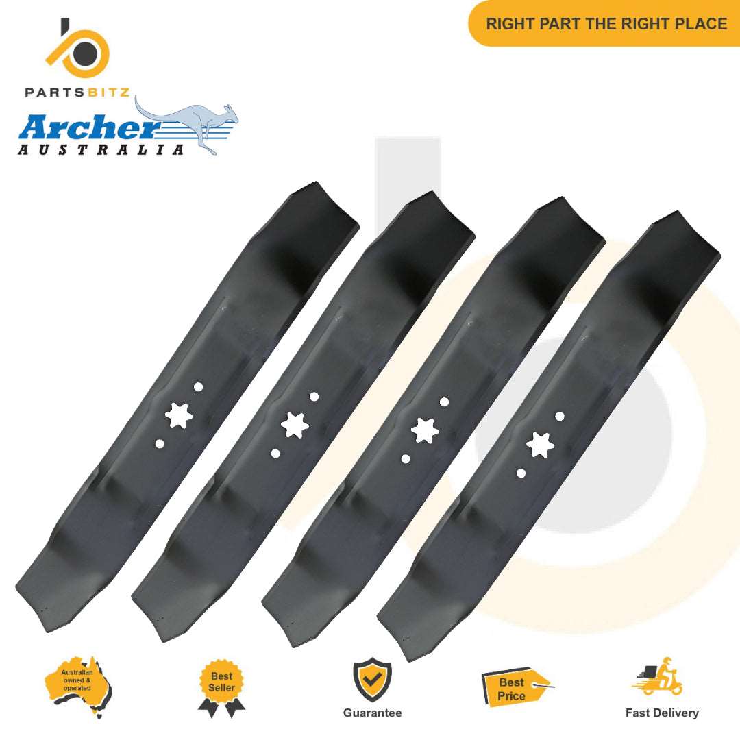 Archer 4 X 38" 3n1 Mulching Blades Suits Mtd Ride on Mower 942-0610 942-0610A