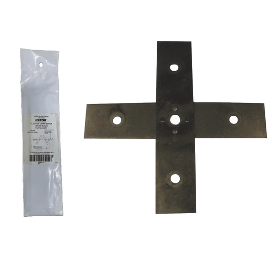 2 X Genuine Atom Electric Edger Cross Blade fits Yellow 43091 301 - Lawn Mower Blades - 48.50 - Lawn Mower Blades