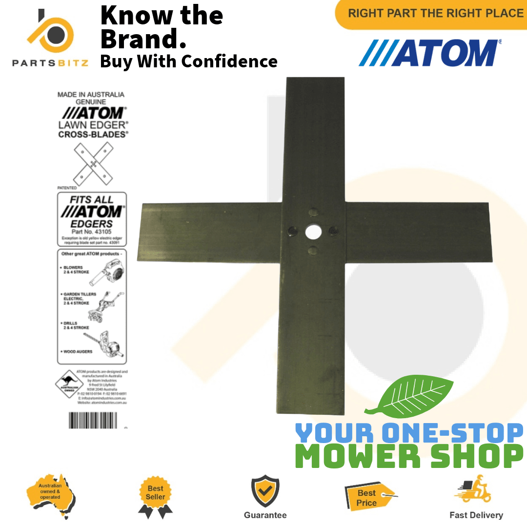 Genuine Atom Edger Blade fits Honda Atom 43105 43089 550 Deluxe 101 103 104 410 - Lawn Mower Blades - 23.50 - Lawn Mower Blades