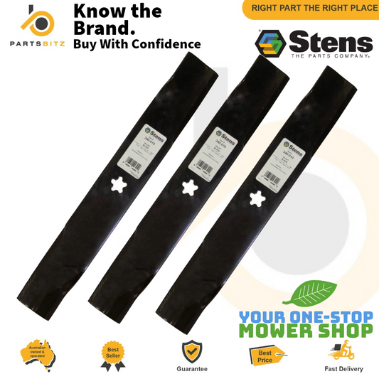 3 X HI Lift Blades fits 52" Cut Husqvarna Ride on Mowers 574 87 08-01 574870801