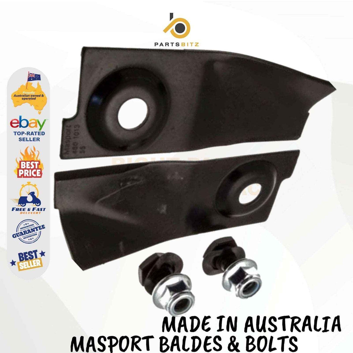 AUS Made 8 x Blades , Bolt Kit 18" Fits Masport & Morrison Mowers 780658 529594 - Parts bitz