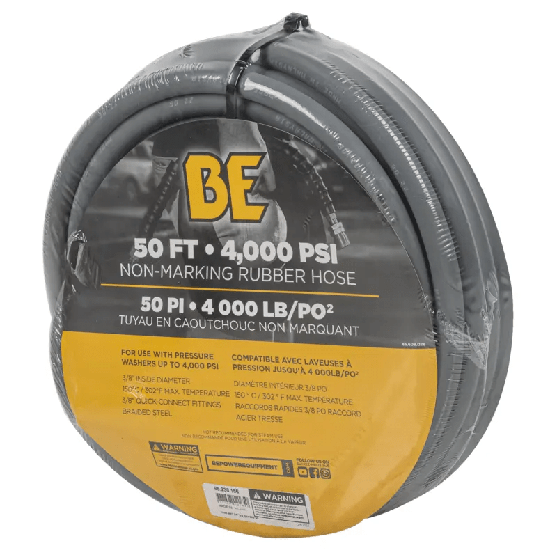 Commercial Grade 4000 PSI Pressure Hose - Semperit 3/8" Single Wire Grey