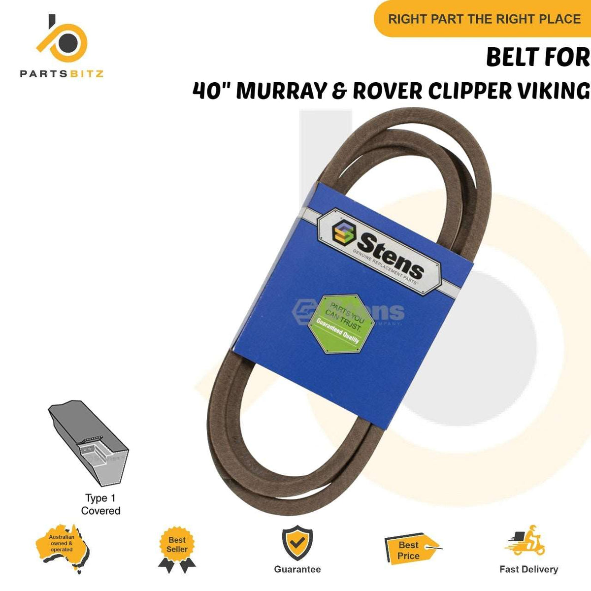 Belt for 40" Murray & Rover Clipper Viking Mowers 37x62 037x62 - Parts bitz