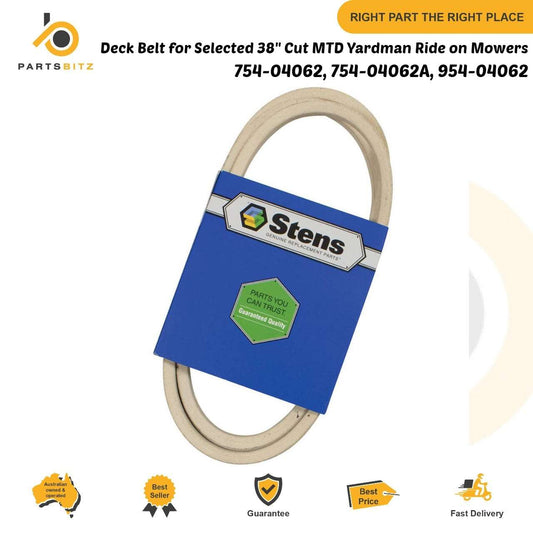 Deck Belt for Selected 38" Cut MTD Yardman Ride on Mowers 754-04062 954-04062 - Parts bitz