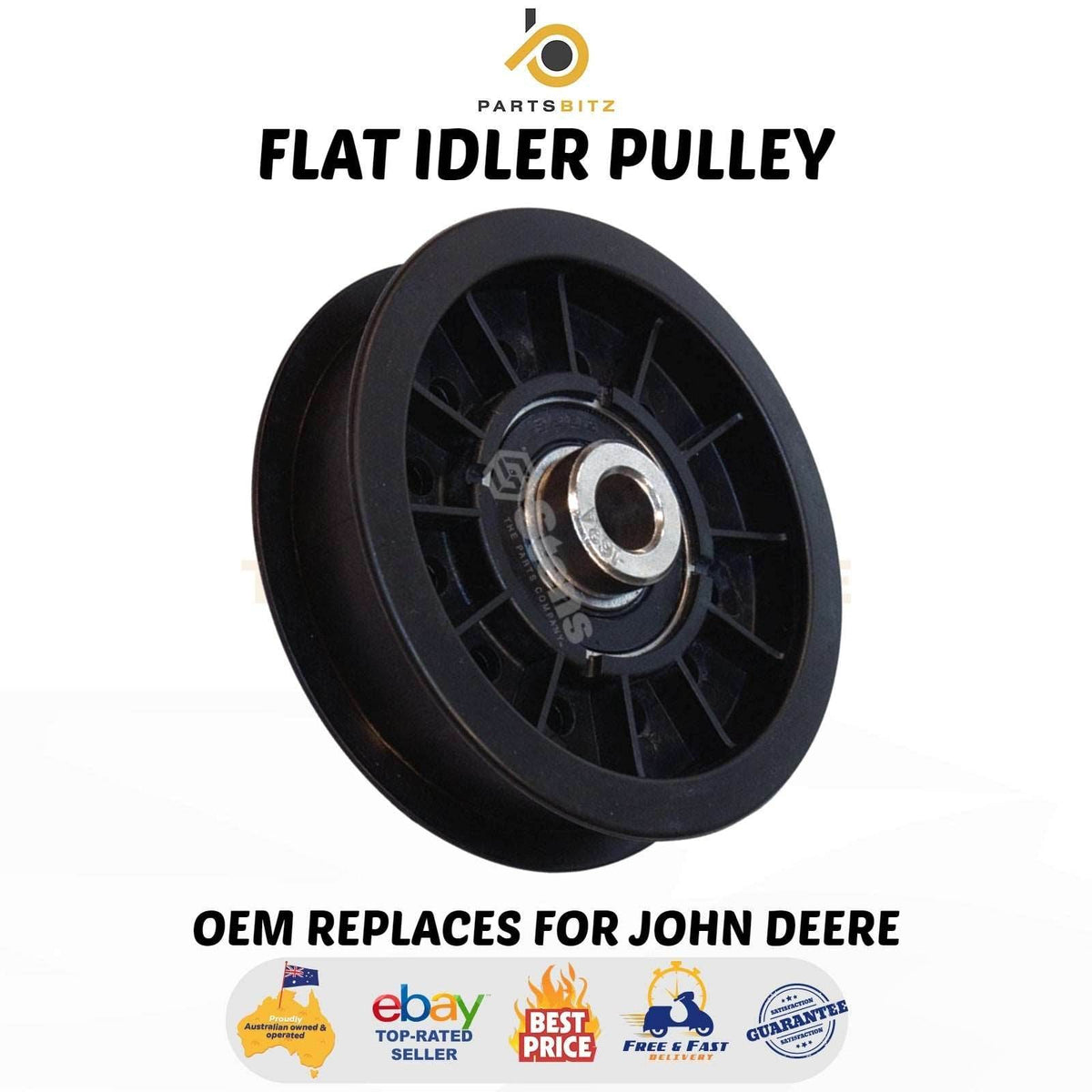 Flat Idler Pulley Fits John Deere LX172 LX173 LX176 GX70 Ride on Mowers AM115459 - Parts bitz