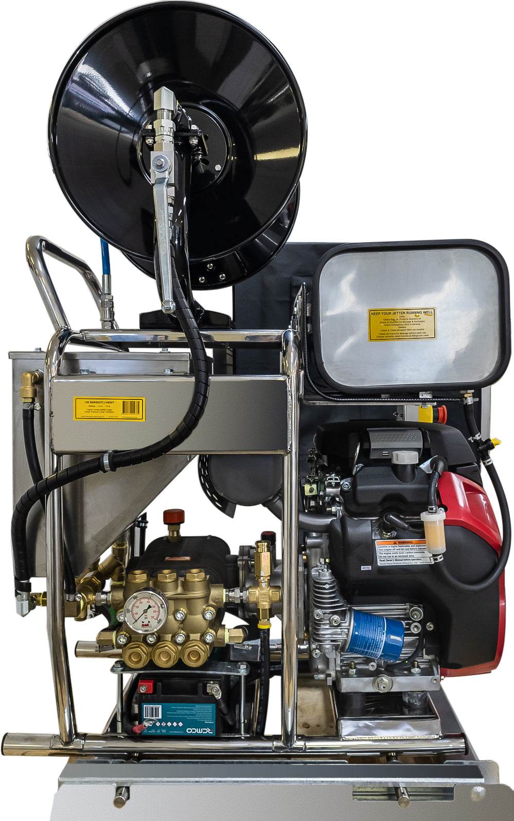 Honda Petrol Jetter Drain Cleaner Comet pump with Gearbox fits in UTE 5000psi 22LPM - Parts bitz