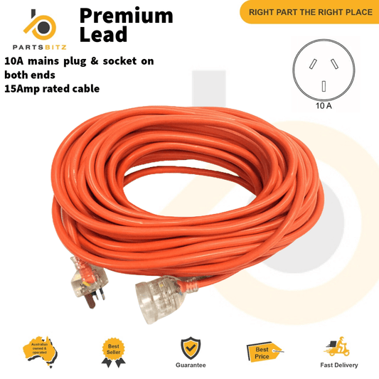 Premium Extension lead 15m 15amp for Carpet machine Predator Steamvac Steamaster - Parts bitz