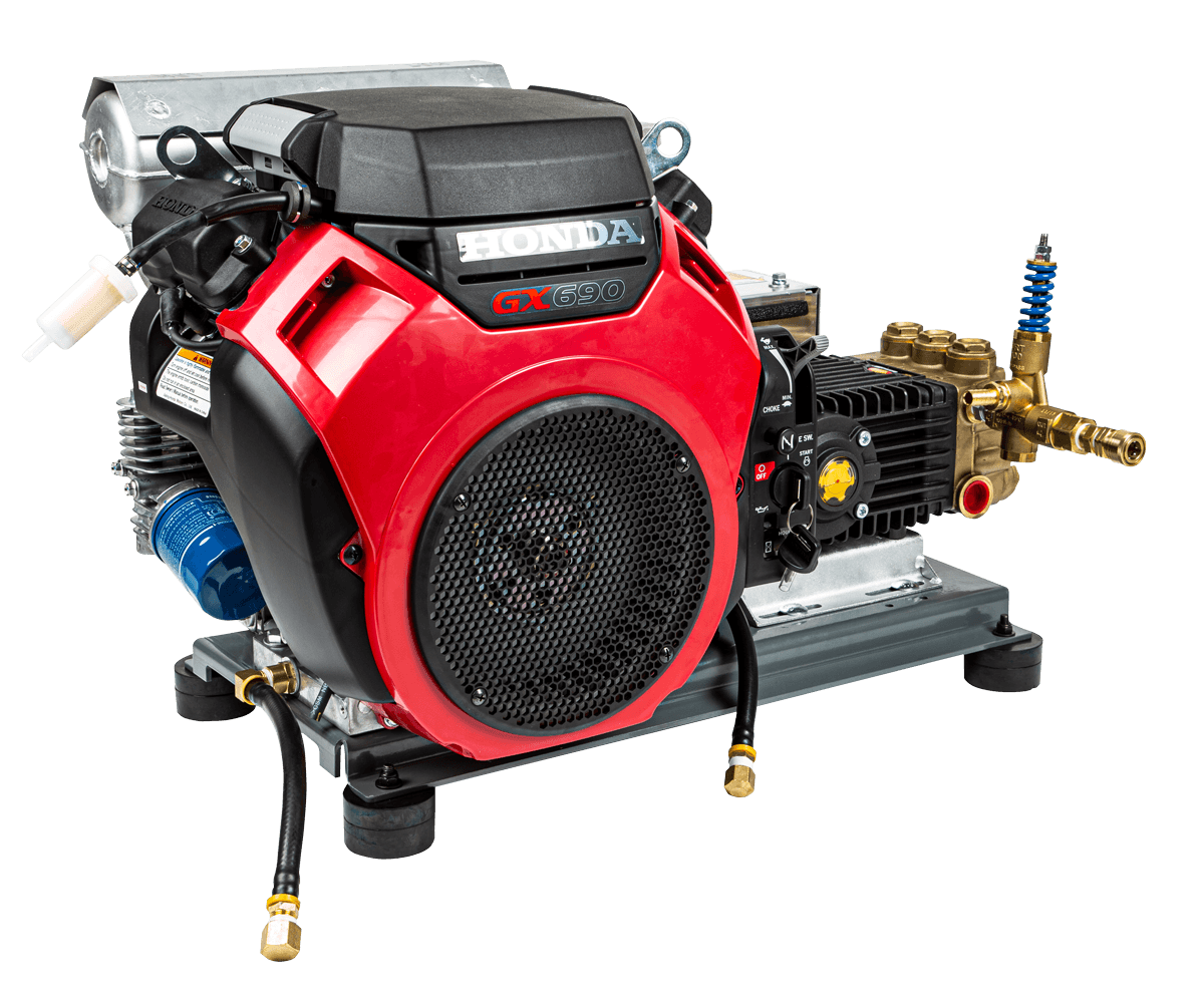 Pressure Cleaner Electric start Honda GX690 Belt Drive Interpump 4000psi 31L/min - Parts bitz