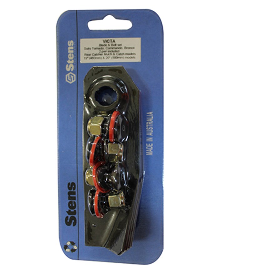 4 X Blades & Bolts for 19" 20" Cut Victa Mowers CA09393S CA09319S CA09470S