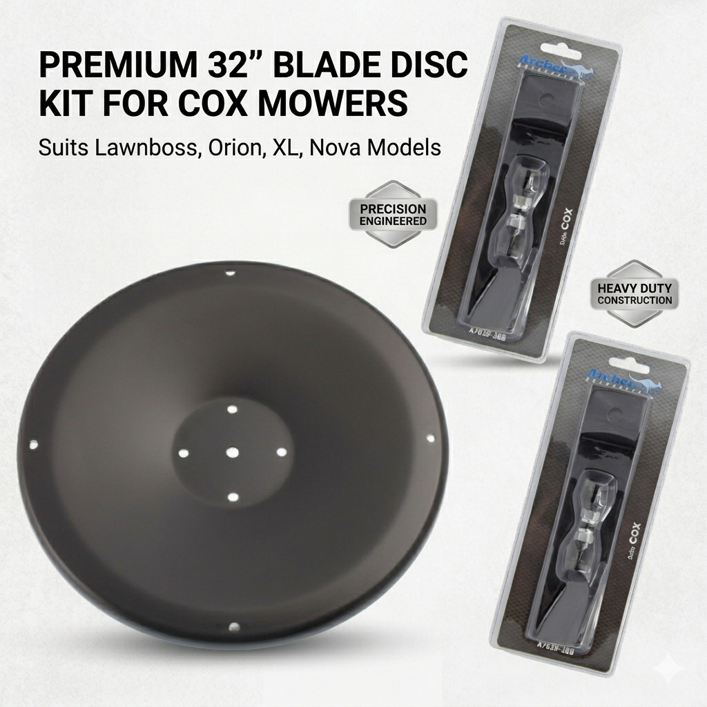 Blade Disc & Blades For Cox Lawnboss Orion Xl Nova Mower 32" Inch AM76H7 SKIT55
