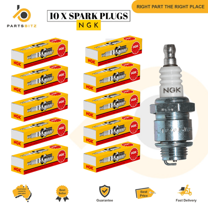 10 X Genuine NGK B2LM Spark Plug For Briggs and Stratton Tecumseh J19LM - Parts bitz
