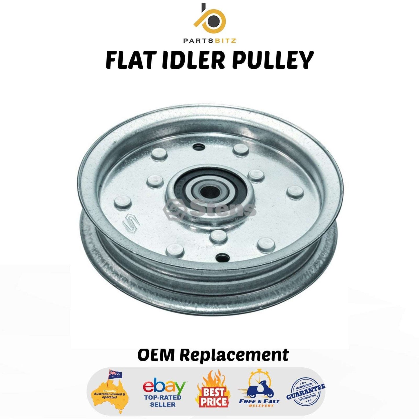 Flat Idler Pulley Suits Cub Cadet & Mtd Ride on Mowers 756-04129 , 753-08171