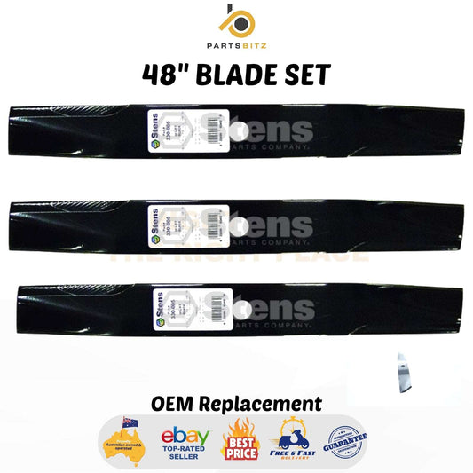 48" Blade Set Suits Kubota 76505-11550 Ride on Mowers