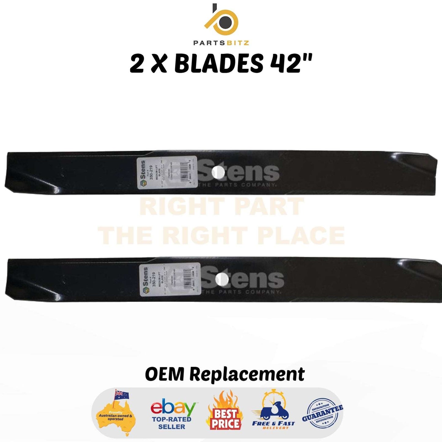 2 X Blades for Toro 42" Inch Ride on Mowers  106-2247 106-2247-03