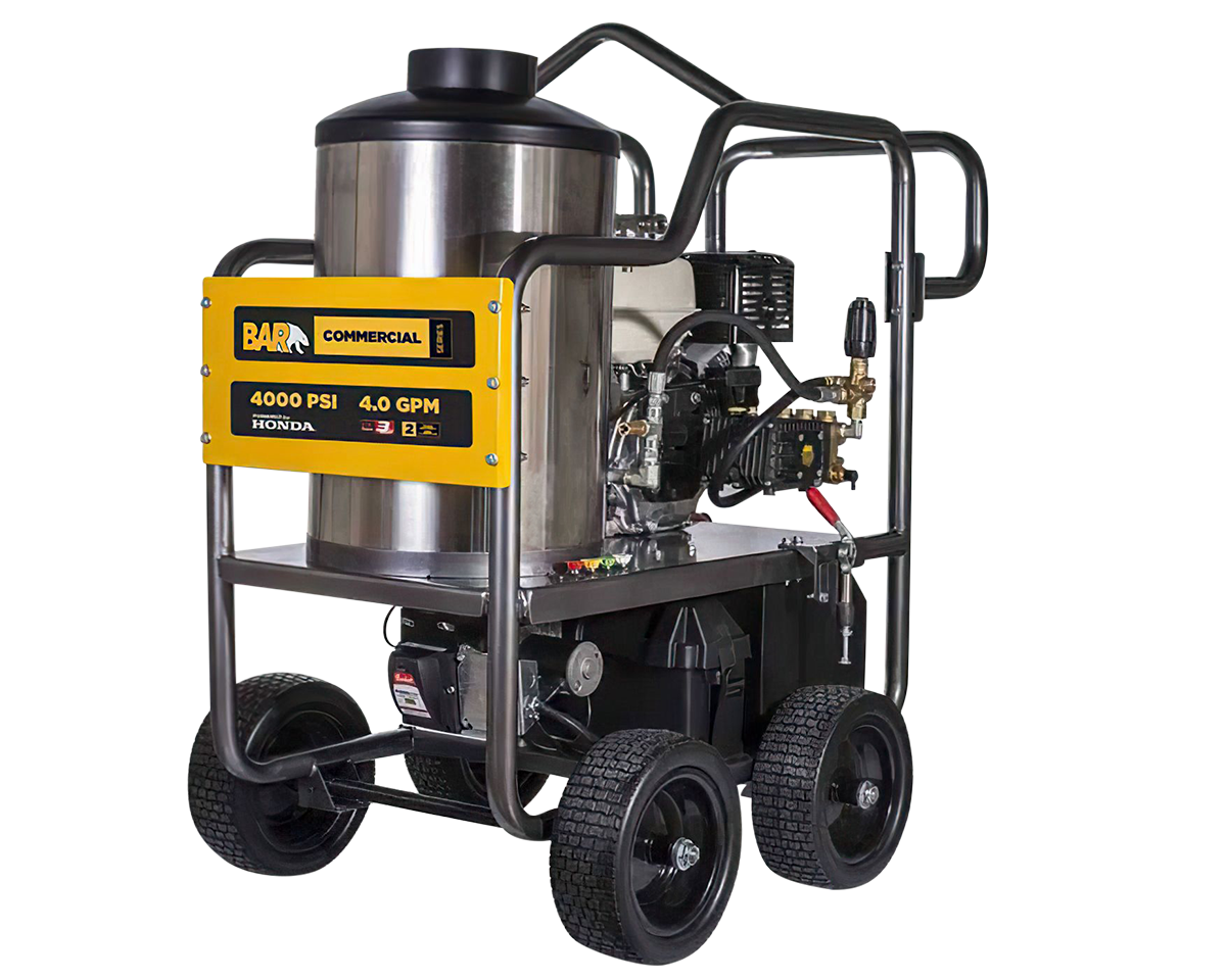 Hot Water Petrol Pressure Cleaner 4,000 psi @ 15 L/min Honda Engine with Comet pump
