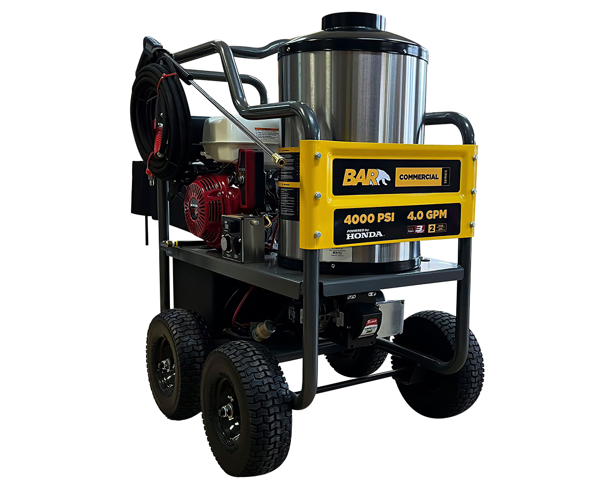 Hot Water Petrol Pressure Cleaner 4,000 psi @ 15 L/min Honda Engine with Comet pump