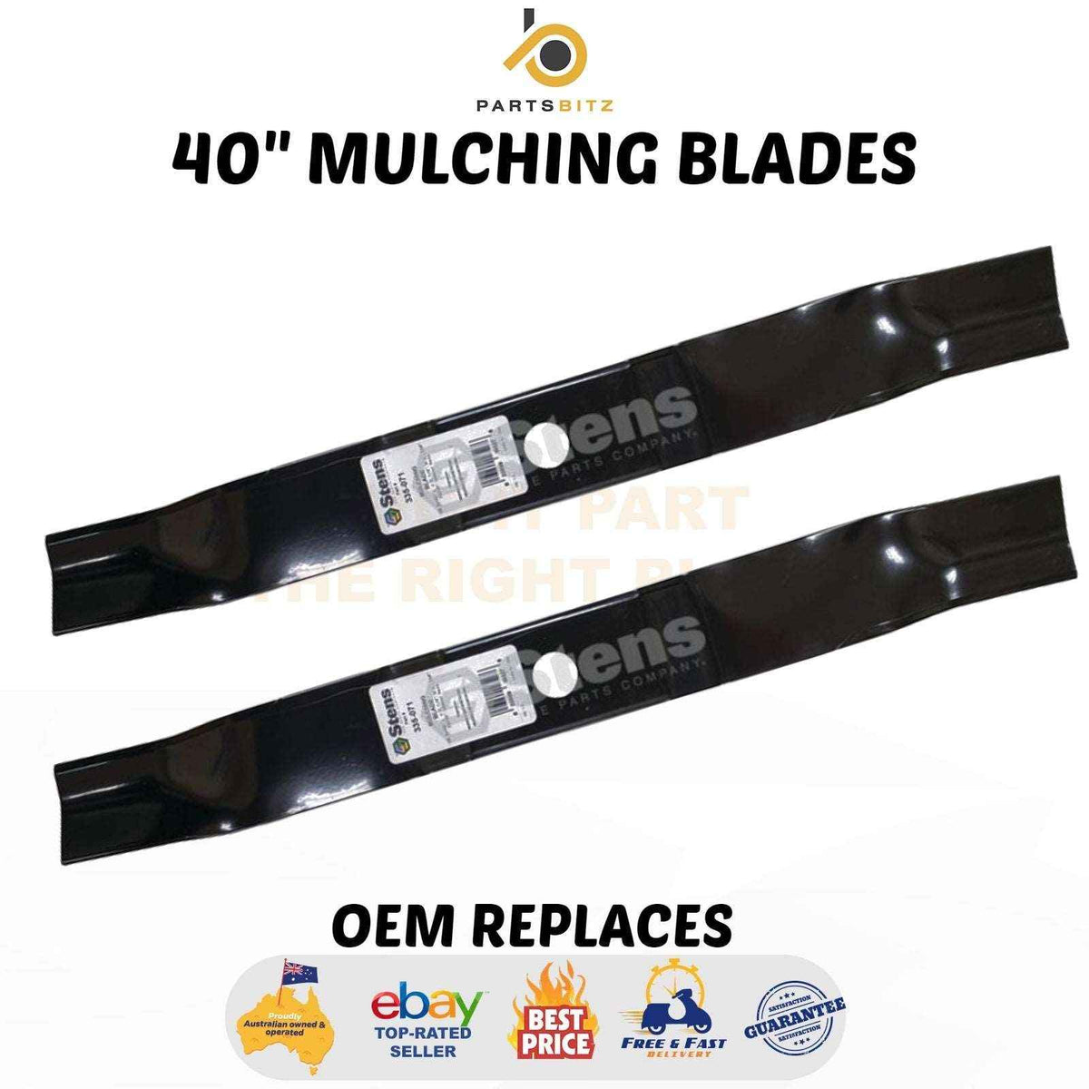 2 X 40" Mulching Blades for Rover & Murray Mower 095103E701 , 095103E701MA - Parts bitz