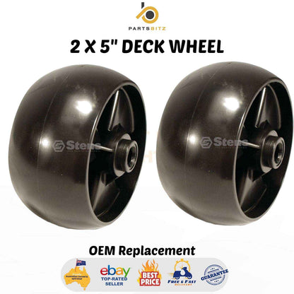 2 X 5" Deck Wheels Fit Selected Cub Cadet , Mtd , Rover , Mowers 734-04155 - Parts bitz