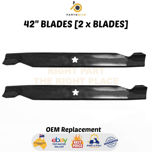 2 X Blades 42" for Husqvarna , Craftsman Mowers 532 13 84-98 , 532 13 88-71 - Parts bitz