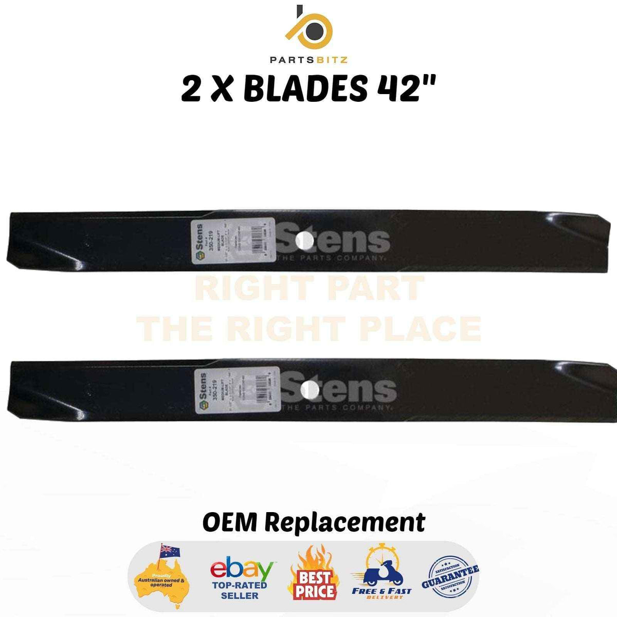 2 X Blades for Toro 42" Inch Ride on Mowers  106-2247 106-2247-03 - Parts bitz