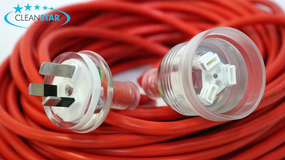 2 X Cleanstar Premium 20m 10amp Extension Lead  Perfect for Cleaning Equipment - Parts bitz