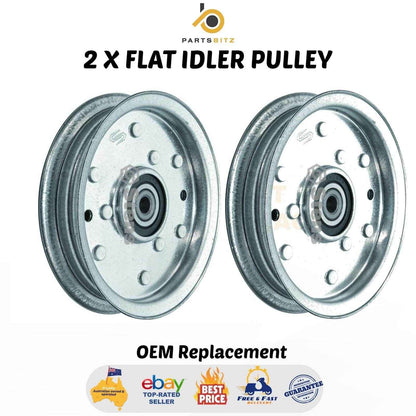 2 X Flat Idler Pulley for Cub Cadet & Mtd Ride on Mowers 756-04129 , 753-08171 - Parts bitz
