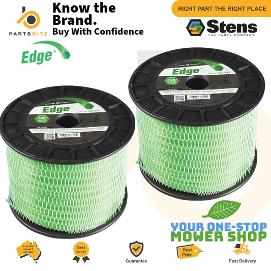 2 X Genuine Stens Silver Streak Edge Trimmer Line Whipper Snipper 343m 2.67mm - Parts bitz