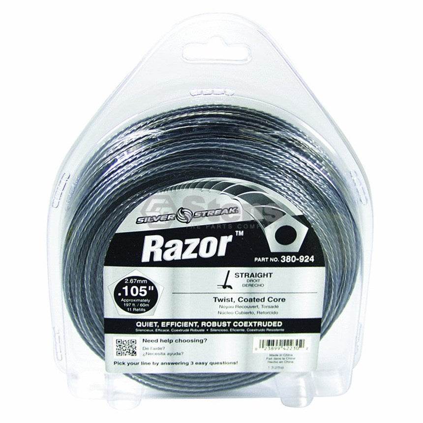 2 X Genuine Stens Silver Streak Razor Trimmer Line Whipper Snipper 60m 2.67mm - Parts bitz