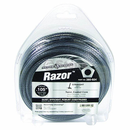 2 X Genuine Stens Silver Streak Razor Trimmer Line Whipper Snipper 60m 2.67mm - Parts bitz