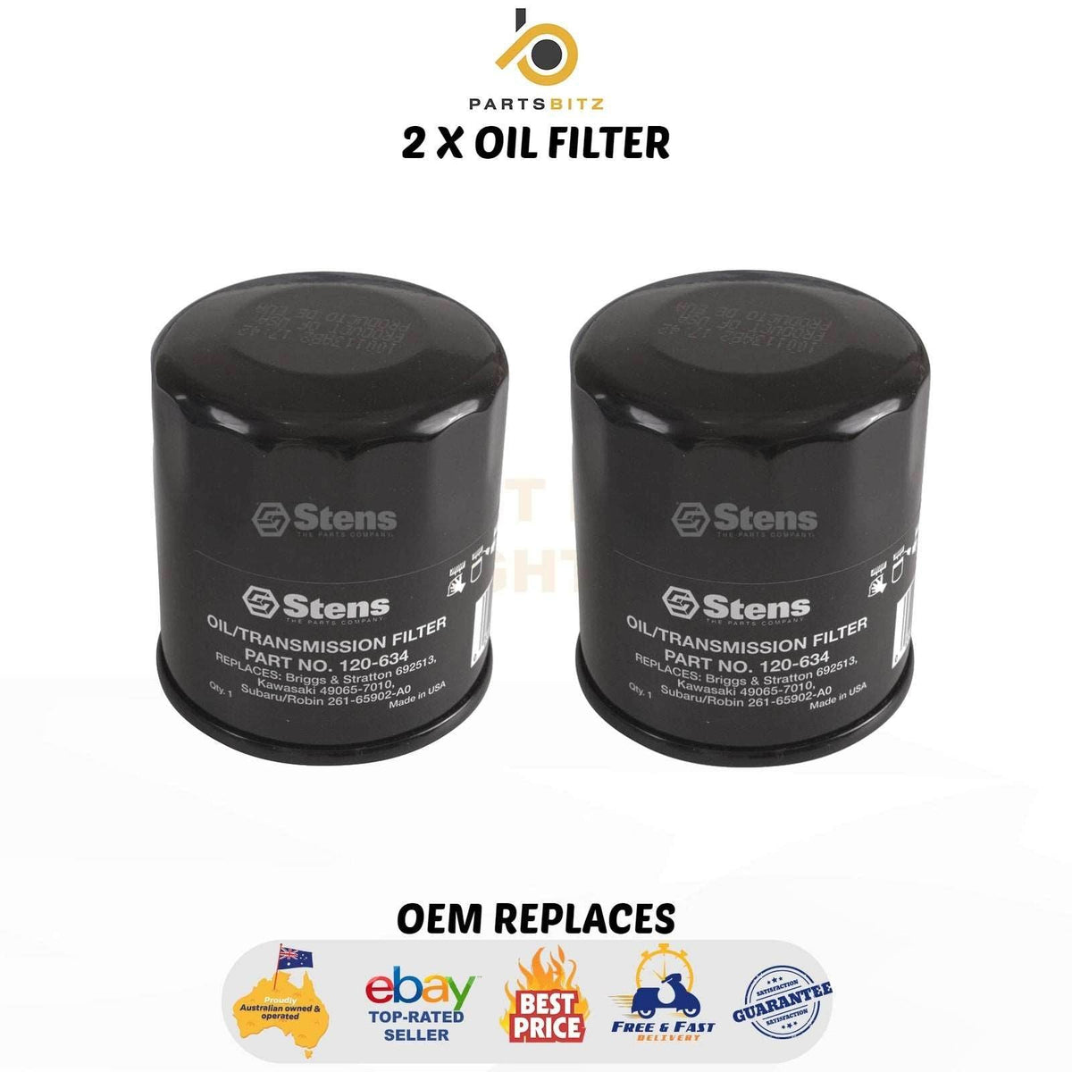 2 X Oil Filter for Kawasaki , Briggs & Stratton 499532, 692513 49065-7010 - Parts bitz